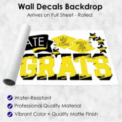 Big Dot Of Happiness Yellow Graduation Party Photo Backdrop - Wall Decals -Decor Vista GUEST cd023466 5bb0 4068 a00a 860f10adef81