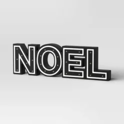 16"x4.75" Battery Operated Lit Wood 'Noel' Tabletop Sign - Wondershop™ Black -Decor Vista GUEST cdb78b9b 79d1 4ca9 bf37 b97b1a1e8c0b