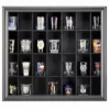 Studio Decor Wall Mounted 18 X 16.5" Modern Style Shot Glass Display Case With 28 Individual Compartments For Homes And Offices, Black (3 Pack) -Decor Vista GUEST cdba9894 ca65 4a5b 9309 f1ff1913f624