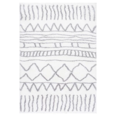 Renata Moroccan Shag Gray Rug - NuLOOM 5 Renata Moroccan Shag Gray Rug - NuLOOM - Image 3