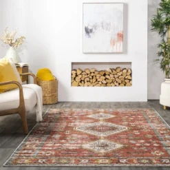 NuLOOM Everly Vintage Boho Machine Washable Area Rug -Decor Vista GUEST cdeca552 05e3 4b2c ace0 285f93b699ed