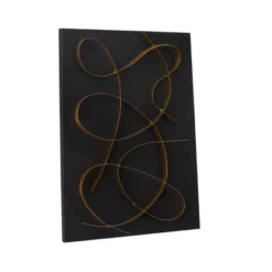 Metal Abstract Overlapping Lines Wall Decor With Gold Backing - CosmoLiving By Cosmopolitan -Decor Vista GUEST ce7d6586 3abf 4863 9a91 b97927916b33
