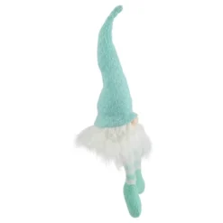 Northlight 16" Aqua And White Sitting Spring Gnome Figure -Decor Vista GUEST cece16c1 1e2b 4476 a448 244e10fbbe00
