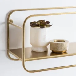 21" X 10" (Set Of 2) Emerline Decorative Wall Shelves Set Gold - Kate & Laurel All Things Decor 15 21" X 10" (Set Of 2) Emerline Decorative Wall Shelves Set Gold - Kate & Laurel All Things Decor -Decor Vista GUEST cf27b21a 5ecb 4467 a9ac 7ed12754ea81