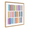 30" X 30" Sylvie Whimsical Lines Framed Wall Canvas By Apricot And Birch Natural - Kate & Laurel All Things Decor