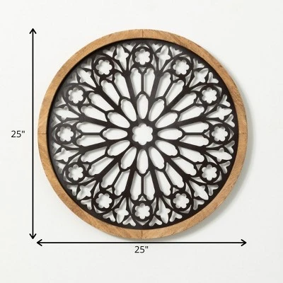 Sullivans Pierced Metal Wall Medallion 25"H Black 7 Sullivans Pierced Metal Wall Medallion 25"H Black - Image 5