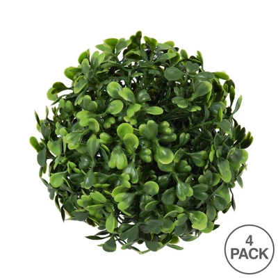 Vickerman 5" Artificial Mini Button Leaf Ball UV, Set Of 4 5 Vickerman 5" Artificial Mini Button Leaf Ball UV, Set Of 4 - Image 3