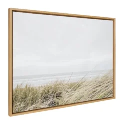 28" X 38" Sylvie East Beach Framed Canvas By Amy Peterson Art Studio Natural - Kate & Laurel All Things Decor