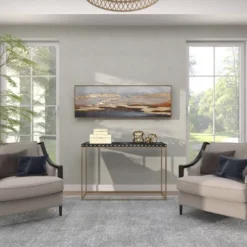 Canvas Geode Handmade Foiled And Brushstrokes Framed Wall Art With Gold Frame Gold - Olivia & May -Decor Vista GUEST d2707ec3 043a 461d a124 9772d296e861