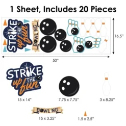 Big Dot Of Happiness Strike Up The Fun - Bowling - Peel And Stick Sports Decor Vinyl Wall Art Stickers - Wall Decals - Set Of 20 -Decor Vista GUEST d2bcdefb f0f3 4895 a8af 21c729b36770