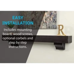 Mantels Direct Breckenridge Rustic Distressed Wood Fireplace Mantel Wall Shelf -Decor Vista GUEST d3429d72 901d 428e 9d8a 902ae4e7a0f6