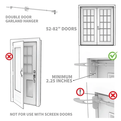 Northlight Adjustable Christmas Garland Hanger For Double Door Frames 9 Northlight Adjustable Christmas Garland Hanger For Double Door Frames - Image 7