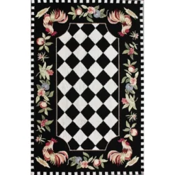 Angla Rooster Kitchen Area Rug Black - NuLOOM -Decor Vista GUEST d3df06e2 d034 4c94 b097 0585751d67c9