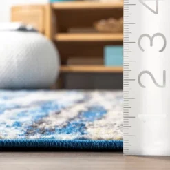 Nuloom Katharina Abstract 6 Square Area Rug For Living Room Bedroom Dining Room Kitchen, Blue/Multicolor -Decor Vista GUEST d4a8e758 60f8 4bb1 8eee b4e9acd06107