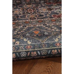Washable Grant Rug Teal/Ivory - Linon -Decor Vista GUEST d4ad7d9d ebed 4590 9cab 75433a7d6f02