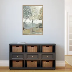 22" X 33" Breezy Landscape Trees III By Allison Pearce Framed Canvas Wall Art Light Brown - Amanti Art -Decor Vista GUEST d50f7820 83eb 429c b862 69de7cd49b2a