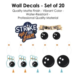 Big Dot Of Happiness Strike Up The Fun - Bowling - Peel And Stick Sports Decor Vinyl Wall Art Stickers - Wall Decals - Set Of 20 -Decor Vista GUEST d53105c0 6b1d 4ace 9145 fd27bfd34259