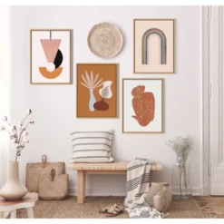 18" X 24" Sylvie Happy Gates Framed Canvas Wall Art By Alexander Ginzburg Natural - Kate And Laurel -Decor Vista GUEST d5369cd2 b69d 4688 b6d4 99203f63a214