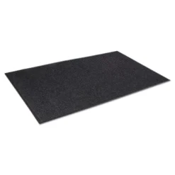 3'x5' Rectangle Solid Floor Mat Black - Crown