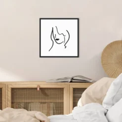 16" X 16" Muser II Woman By Isabelle Z Framed Canvas Wall Art Black - Amanti Art -Decor Vista GUEST d67898aa b524 4f2c 9c16 ab5419cbd5c8