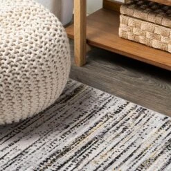 JONATHAN Y Loom Modern Strie' Solid & Striped Indoor Area Rug -Decor Vista GUEST d75c0471 624f 40ba a279 8912431e3dff