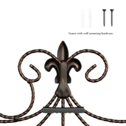 Medallion Metal Wall Art- 14.25 Inch Square Open Edge Metal Home Décor, Hand Crafted With Distressed Finish- Mounting Screws Included By Lavish Home -Decor Vista GUEST d820ad8b 94cb 4f53 bbfe 17e7d4fde74a