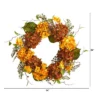 Nearly Natural 24” Fall Hydrangea Artificial Autumn Wreath -Decor Vista GUEST d8bb1775 c01e 4bd9 b010 c8a7872e6395