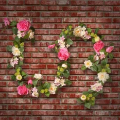 National Tree Company 72" Rose And Hydrangea Garland