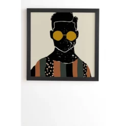 Domonique Brown Black Hair No. 7 Framed Wall Art Black - Deny Designs -Decor Vista GUEST db976253 b296 41aa 908d 103c06af541b