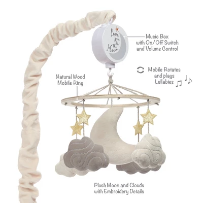 Lambs & Ivy Goodnight Moon Musical Baby Crib Mobile Soother Toy - Stars/Clouds 6 Lambs & Ivy Goodnight Moon Musical Baby Crib Mobile Soother Toy - Stars/Clouds - Image 4