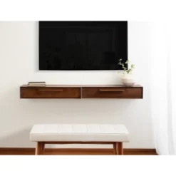 Kate & Laurel All Things Decor 30"x9"x6" McCutcheon Floating Shelf Walnut Brown -Decor Vista GUEST dc6e2508 0256 4f6a 9a19 6e634fa1d360