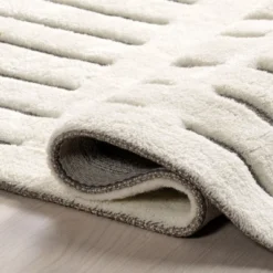 Nuloom Nalini Geometric 4x6 Wool Indoor Area Rug For Living Room Bedroom Dining Room Kitchen, Off White/Grey -Decor Vista GUEST dcd662ce 726a 4d28 b03b a6898e018b99