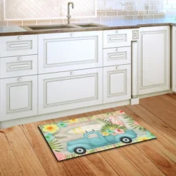 Briarwood Lane Tropical Pickup Truck Summer Doormat Floral Surfboards Indoor Outdoor 30" X 18" -Decor Vista GUEST dcefbb2c abec 4cf5 8067 000d6cba4445