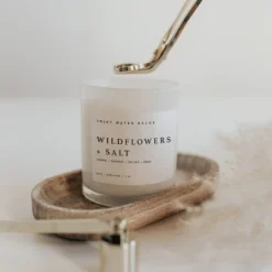 Sweet Water Decor Widlflowers And Salt 11oz White Jar Soy Candle -Decor Vista GUEST dd9bcd64 a6dc 4829 a308 98de2934b54d