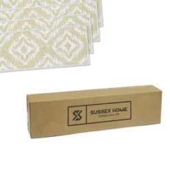 SussexHome Tetra One Design Cotton Anti-Slip Stair Treads, 9” X 28“ -Decor Vista GUEST dda92df5 60c5 4c89 92bf 3216caa1a134