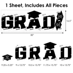 Big Dot Of Happiness Black And White Graduation Party Decor - Vinyl Wall Decals - Grad -Decor Vista GUEST deb7257f 1171 4429 b9bf 3604a7cb2af5