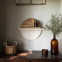 White Wood & Metal Wall Shelf - Foreside Home & Garden -Decor Vista GUEST df396ad8 7341 4acb 9e4c bbe649f15f67