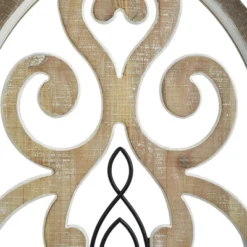 Traditional Screen Wood And Metal Wall Sculpture Brown - StyleCraft -Decor Vista GUEST df95f978 1b68 45a0 9920 2161863e1d4f