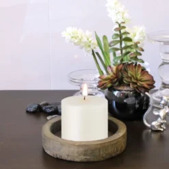 6pk Unscented Flat Top Smooth Pillar Candles White - Stonebriar Collection -Decor Vista GUEST dfbcaac8 6e91 403b 9bdc b36c347a7255