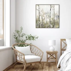 30" X 30" Soft Birch Forest II By Allison Pearce Framed Canvas Wall Art Print - Amanti Art -Decor Vista GUEST e0ad4157 feb2 4c68 9fb2 473e0de30224