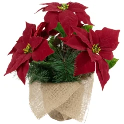 Northlight 13.5" Red Poinsettia With Pine Cones Artificial Christmas Floral Arrangement 6 Northlight 13.5" Red Poinsettia With Pine Cones Artificial Christmas Floral Arrangement -Decor Vista GUEST e132bc8b 9239 4407 a6e4 abc0403c2927