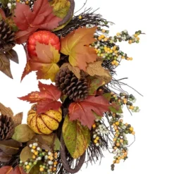 Northlight Sunflower, Pumpkin, Foliage And Pine Cone Fall Harvest Wreath - 24 Inch, Unlit -Decor Vista GUEST e18b5e6a 479b 43f3 8111 8334cd3fcb6f
