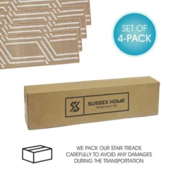 Sussexhome Modern Collection Non-Slip Carpet Stair Treads For Wooden Steps, 9" X 28" -Decor Vista GUEST e1e5ce67 8c11 41e1 bac1 5011240eb707