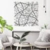 LuxenHome Large Black Abstract Square Metal Wall Decor -Decor Vista GUEST e1f26e0a 1f75 4a1a a7bd 69ddd60861e7