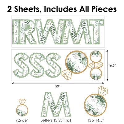 Big Dot Of Happiness Boho Botanical Bridal - Peel And Stick Greenery Party Large Banner Wall Decals - Miss To Mrs 7 Big Dot Of Happiness Boho Botanical Bridal - Peel And Stick Greenery Party Large Banner Wall Decals - Miss To Mrs - Image 5