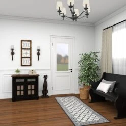 36" X 14" Wood Scroll Window Inspired Wall Decor With Metal Scrollwork Relief Brown - Olivia & May -Decor Vista GUEST e297750f e214 4e65 aa3d 13b032ffb2c8