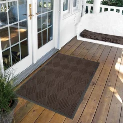 3'x4' Solid Diamond Doormat Brown - HomeTrax