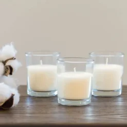 48pk Unscented Long Burning Clear Glass Wax Candles Ivory - Stonebriar Collection -Decor Vista GUEST e2d23bed d195 4e32 95c8 afca6f82c48e