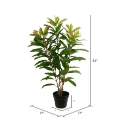 Vickerman 34" Artificial Green Myrtle Real Touch Plant.