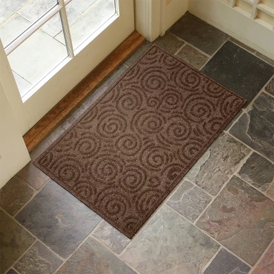 2'x3' Aqua Shield Swirls Indoor/Outdoor Doormat Dark Brown - Bungalow Flooring 4 2'x3' Aqua Shield Swirls Indoor/Outdoor Doormat Dark Brown - Bungalow Flooring - Image 2